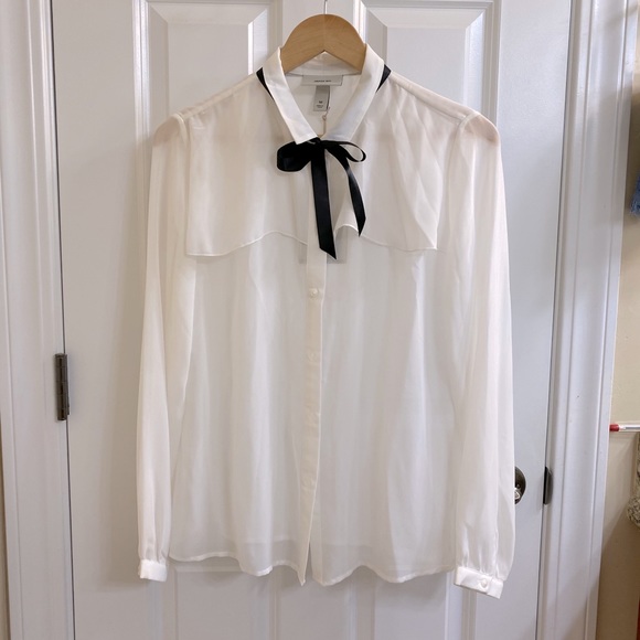 Jason Wu for Target cream chiffon sheer blouse - Picture 2 of 3